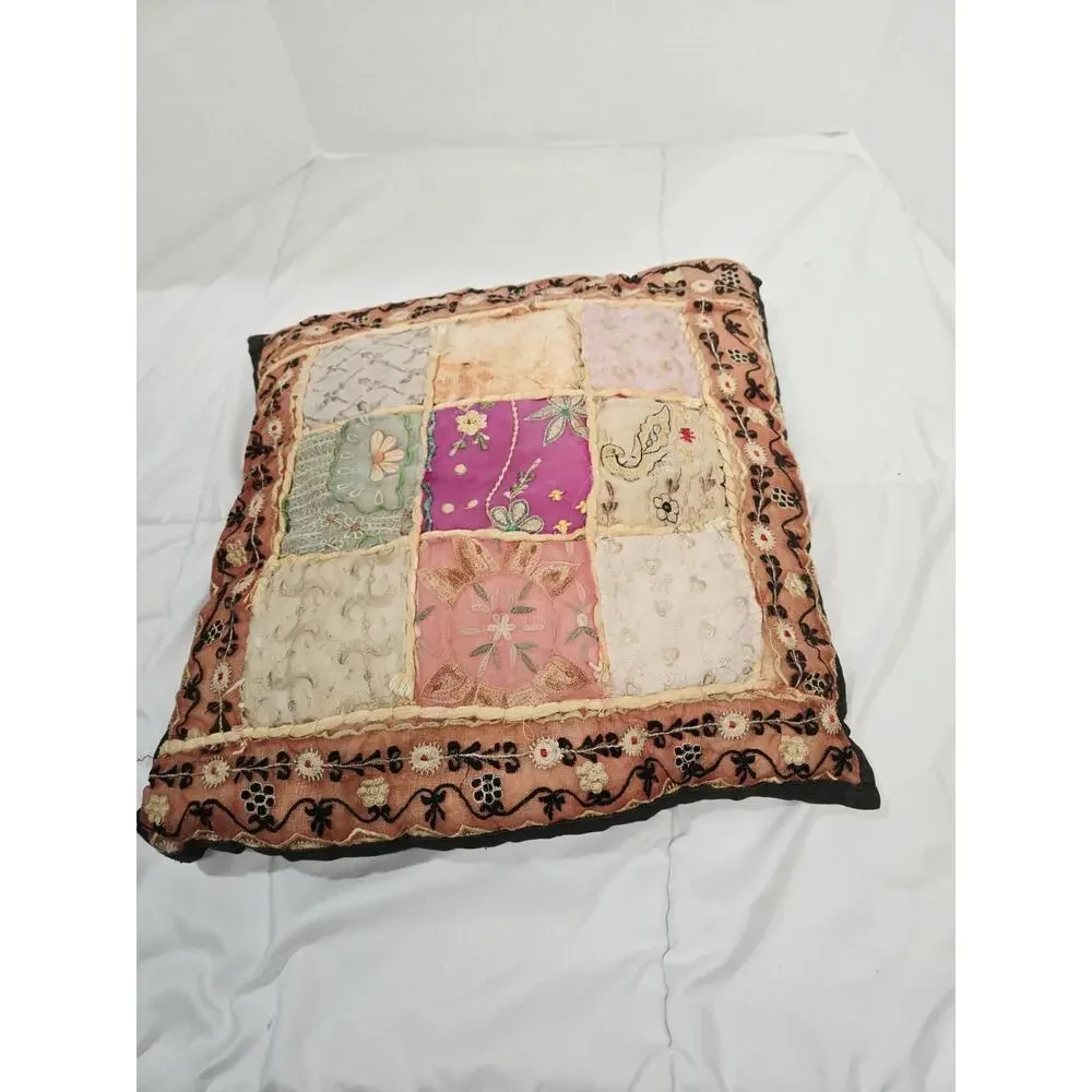 Beautiful Vtg Style Patchwork Cushion Cover Bedroom Décor Boho Retro Y2k